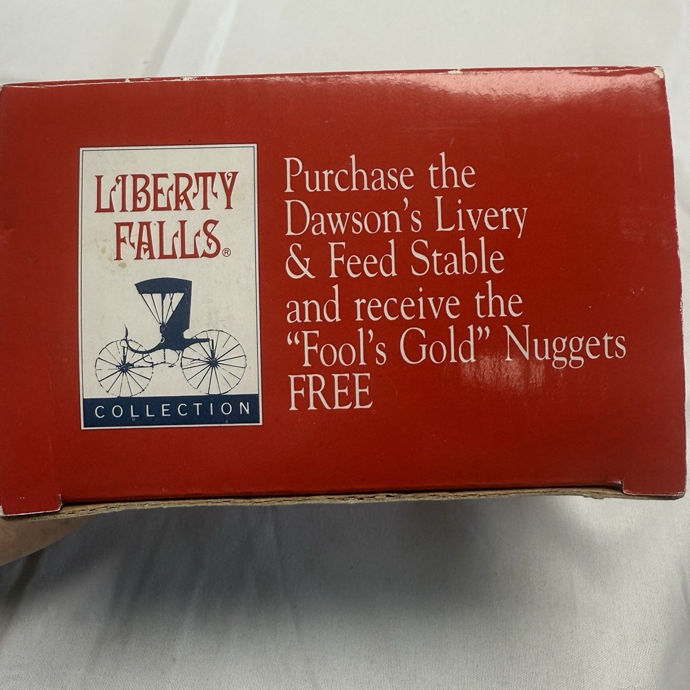 Liberty Falls Dawsons Stable & Fools Gold AH156 NEW Box‎ Christmas Village 1998 - Picture 3 of 6